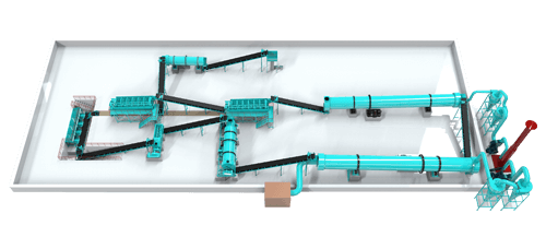新型有機肥二合一造粒生產工藝